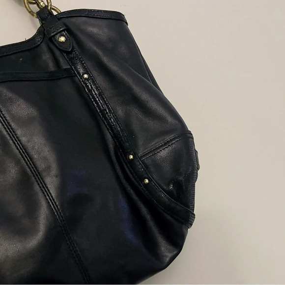 Coach Vintage Alexandra python chain leather satchel bag chic classic - Picture 7 of 16